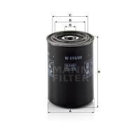Фильтр масляный MANN-FILTER W 816/80